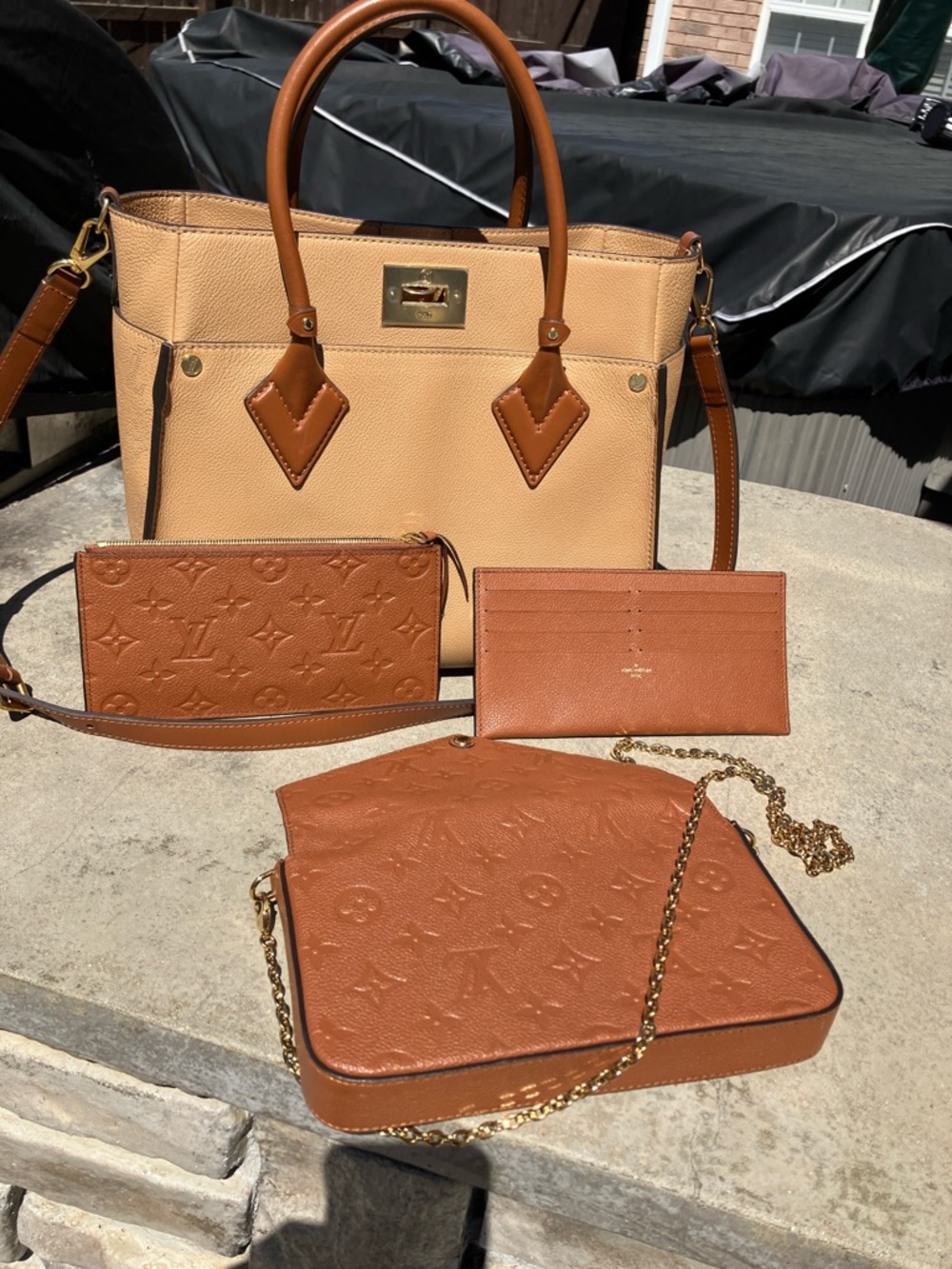 LOUIS VUITTON EMPRIENTE POCHETTE FELICIE BROWN - Picture 10 of 11